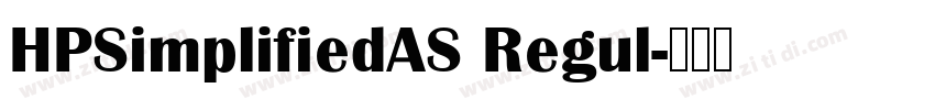 HPSimplifiedAS Regul字体转换